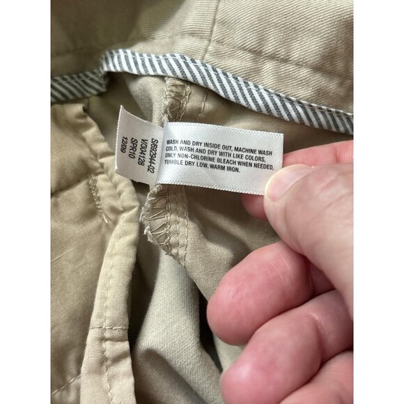 Gap Pants Womens 2 Long Beige Stretch Casual Trouser Flare Chino Corpcore Office - Picture 5 of 9